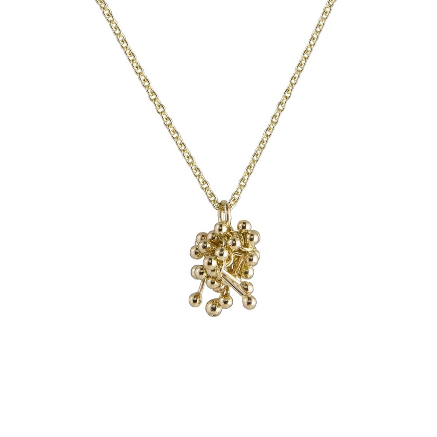 Necklaces Tomfoolery London | Molecule Joy 9Ct Yellow Gold Cluster Necklace