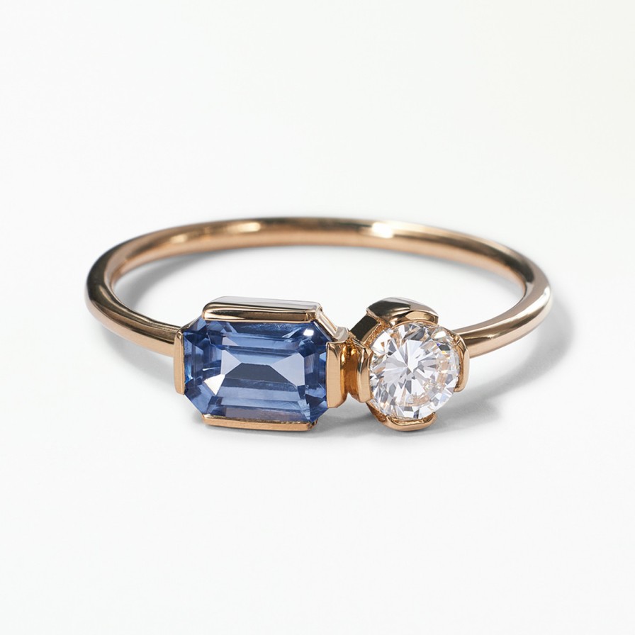 Rings Tomfoolery London | Otto Diamond & Blue Sapphire Ring