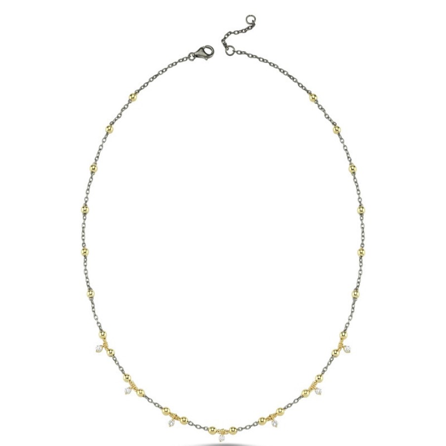 Necklaces Tomfoolery London | Glowy Ball Necklace In 14Ct Yellow Gold