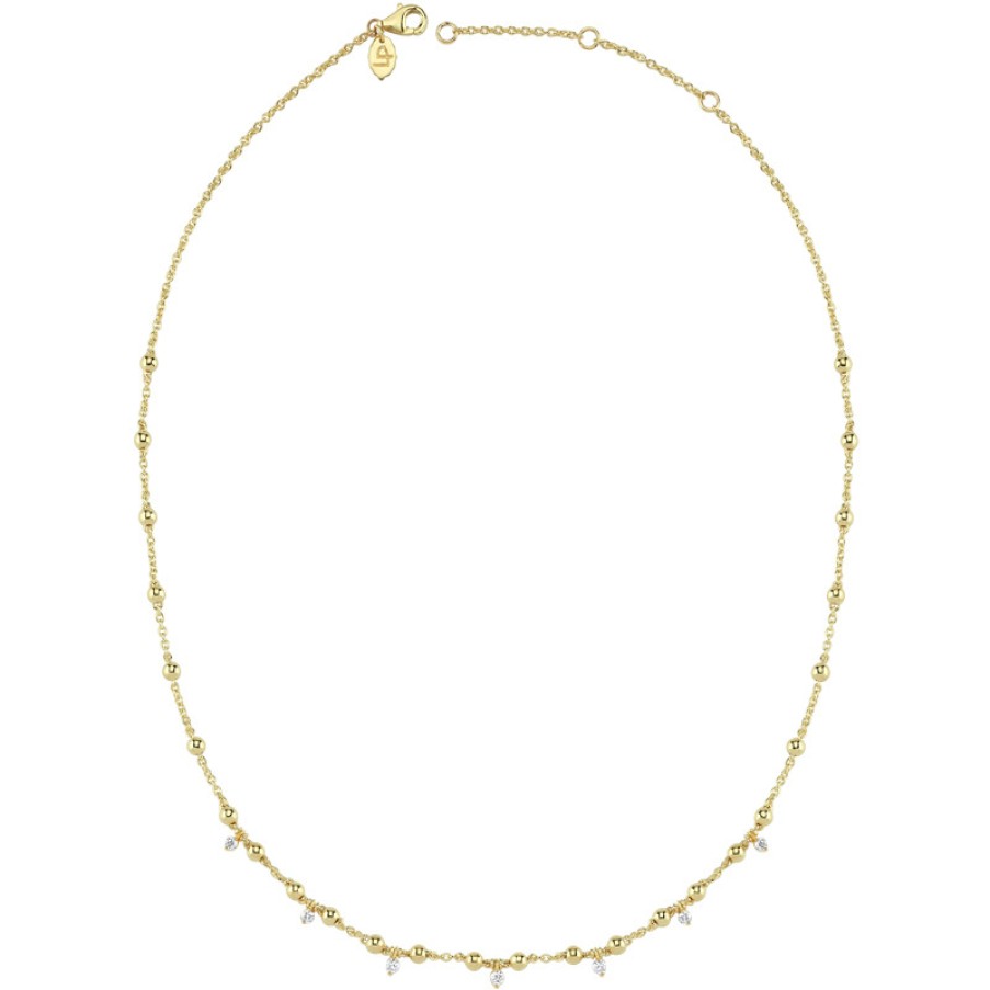 Necklaces Tomfoolery London | Glowy Ball Necklace In 14Ct Yellow Gold