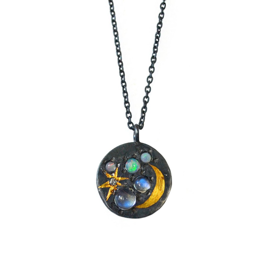 Necklaces Tomfoolery London | Medium Scapescape Coin Pendant