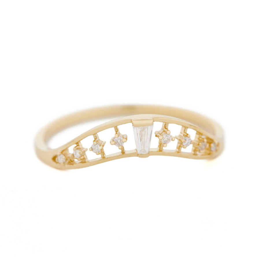 Rings Tomfoolery London | Crown & Baguette Diamond Ring