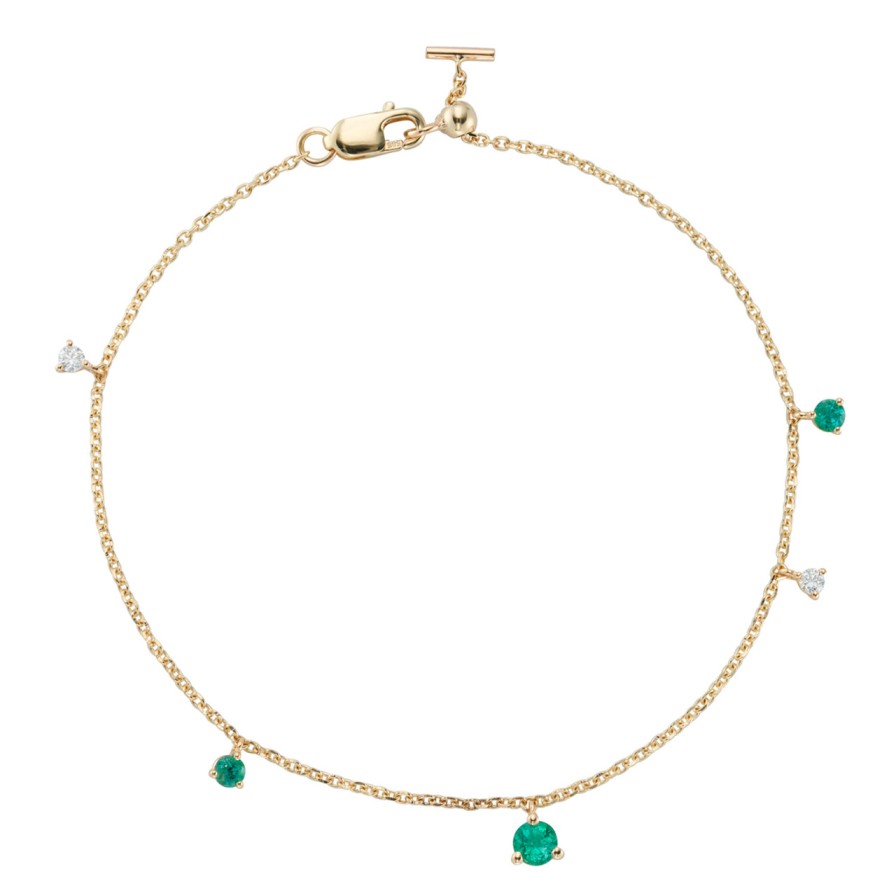 Bracelets Tomfoolery London | Scatter Emerald Bracelet