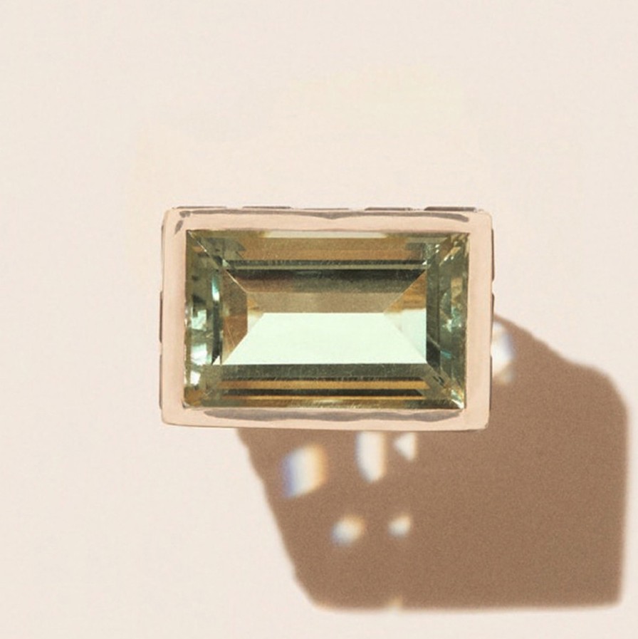 Rings Tomfoolery London | Poppy Green Amethyst & 9Ct Yellow Gold Ring