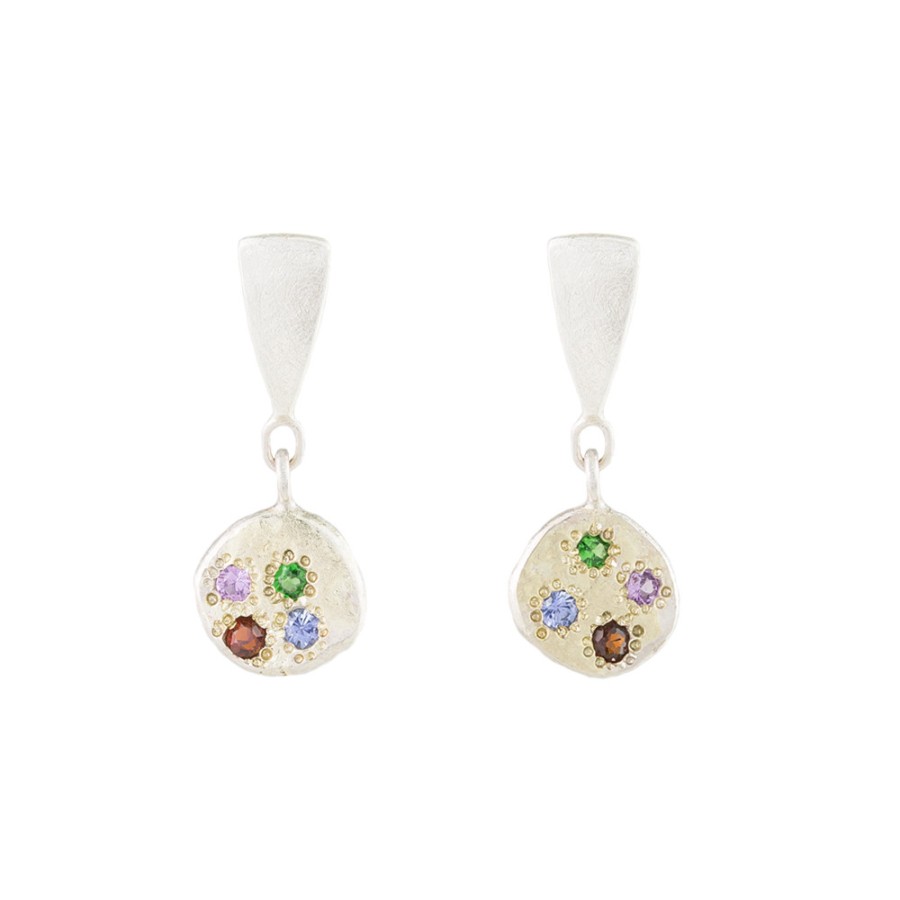 Earrings Tomfoolery London | Gemstone & Silver Drop Earrings