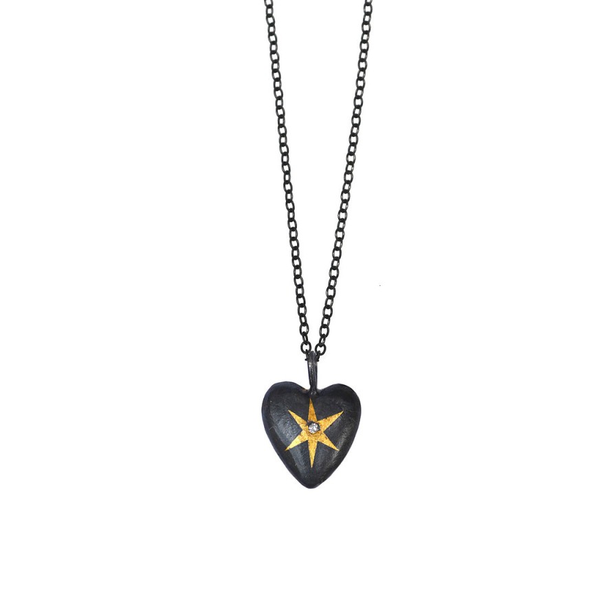 Necklaces Tomfoolery London | Heart Wrapped Star Pendant