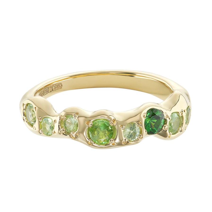 Rings Tomfoolery London | Tf Exclusive 14Ct Yellow Gold & Tsavorite Garnet Sage Band