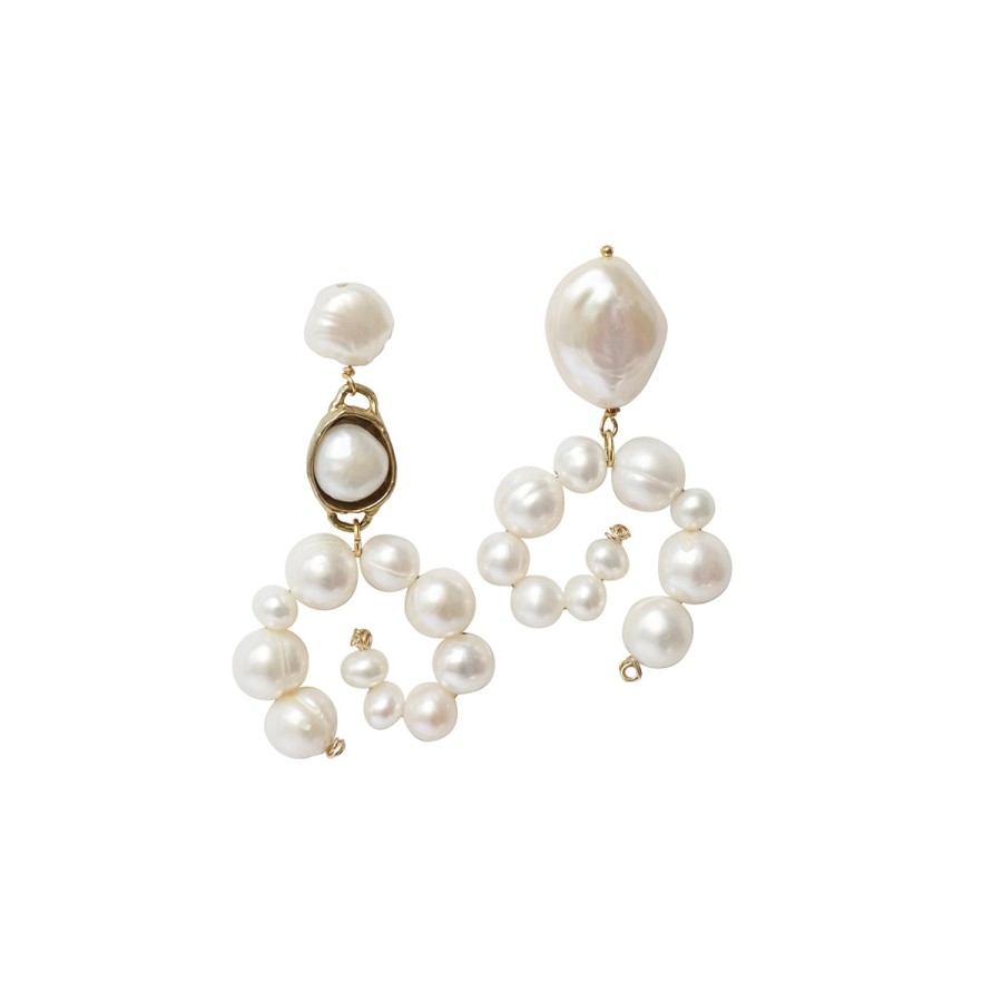 Earrings Tomfoolery London | Fibonacci Pearl Earrings