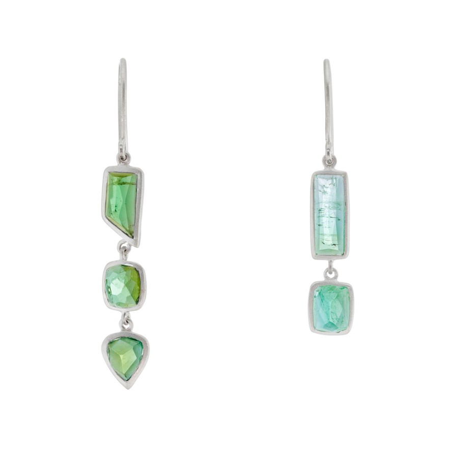 Earrings Tomfoolery London | Tourmaline Asymmetric Drop Earrings 0.4