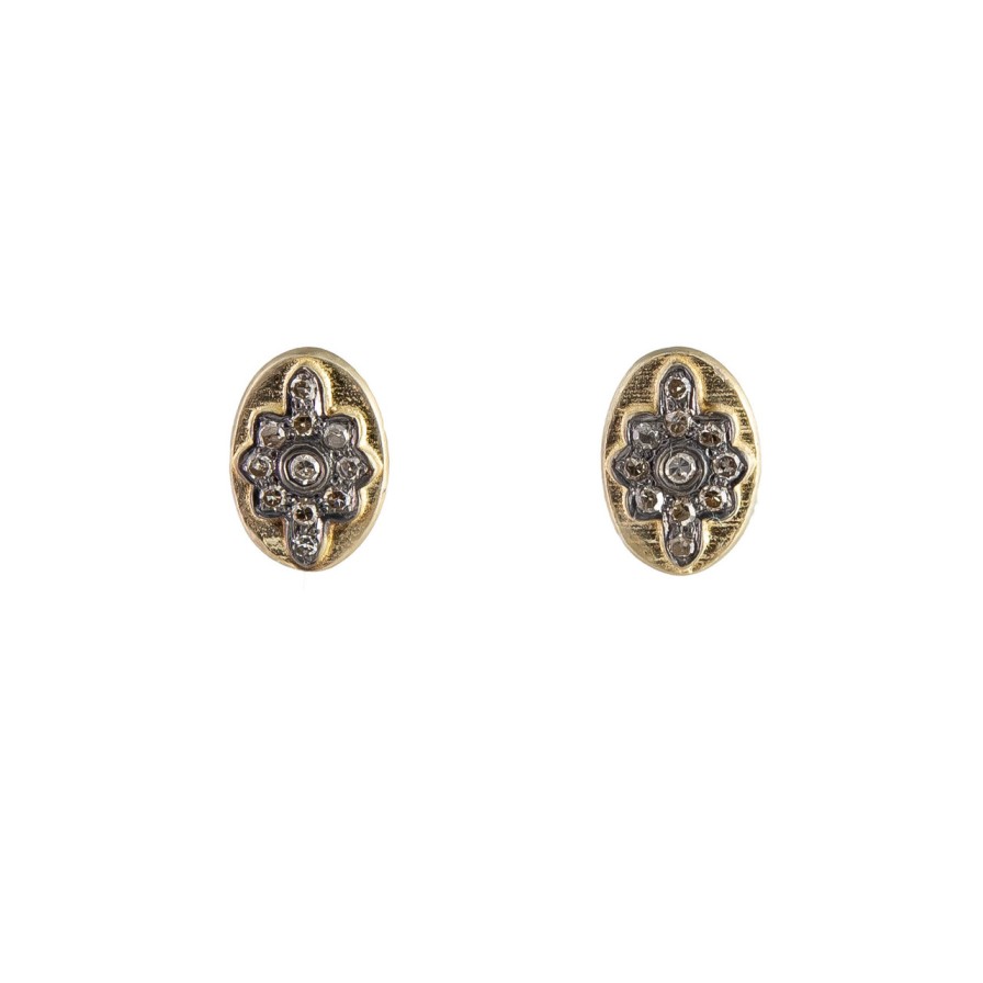 Earrings Tomfoolery London | Mille Moon Diamond Stud Earrings