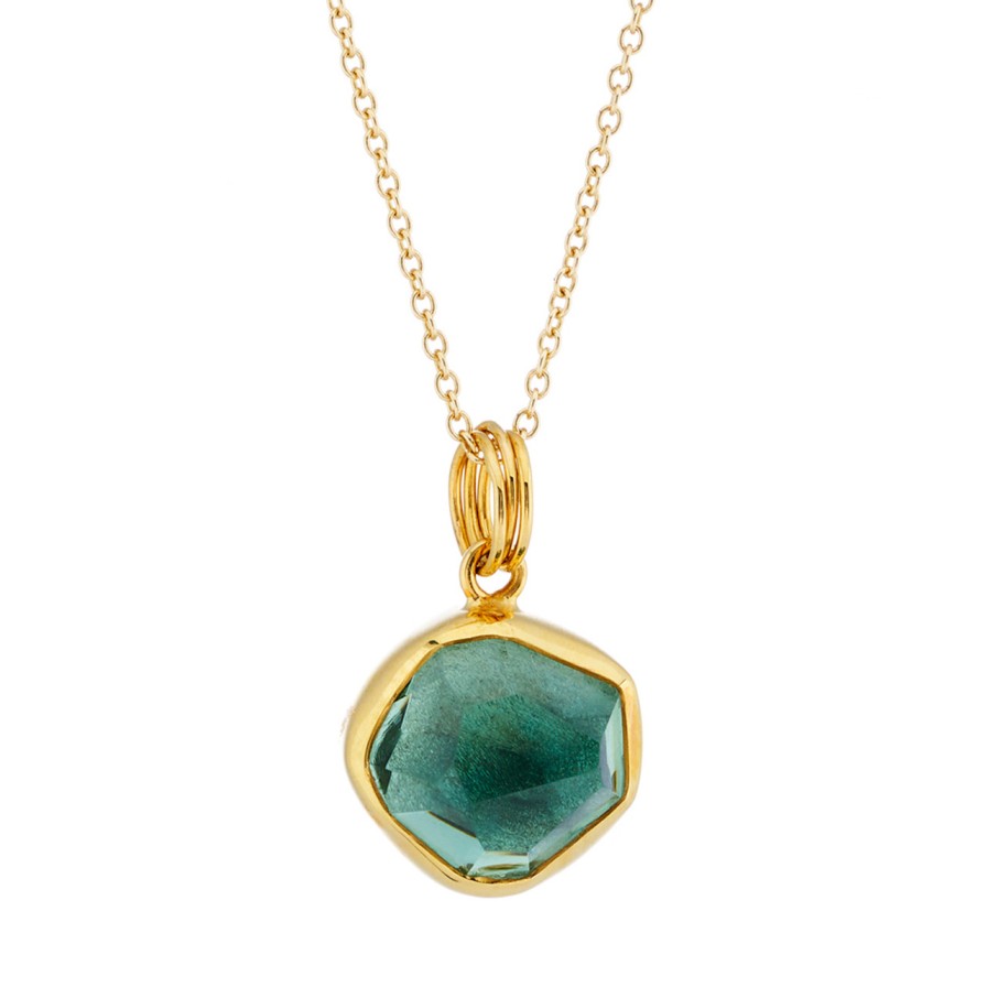 Necklaces Tomfoolery London | Green Amethyst Pendant