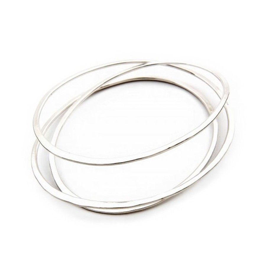 Bracelets Tomfoolery London | Halo Silver Infinity Bangle