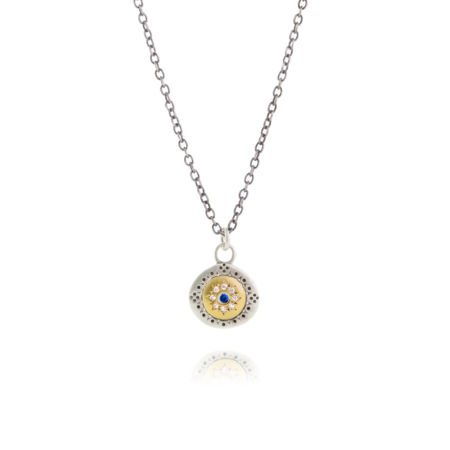 Necklaces Tomfoolery London | Seeds Of Harmony Sapphire And Diamond Pendant