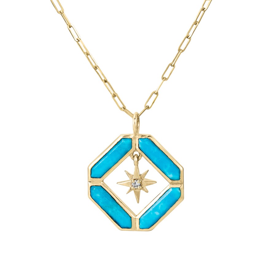 Necklaces Tomfoolery London | Astra Turquoise Journey Pendant