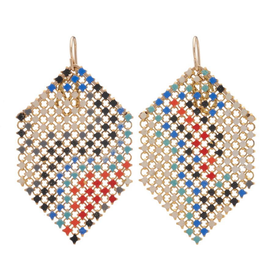 Earrings Tomfoolery London | Lava Lamp Mesh Drop Earrings