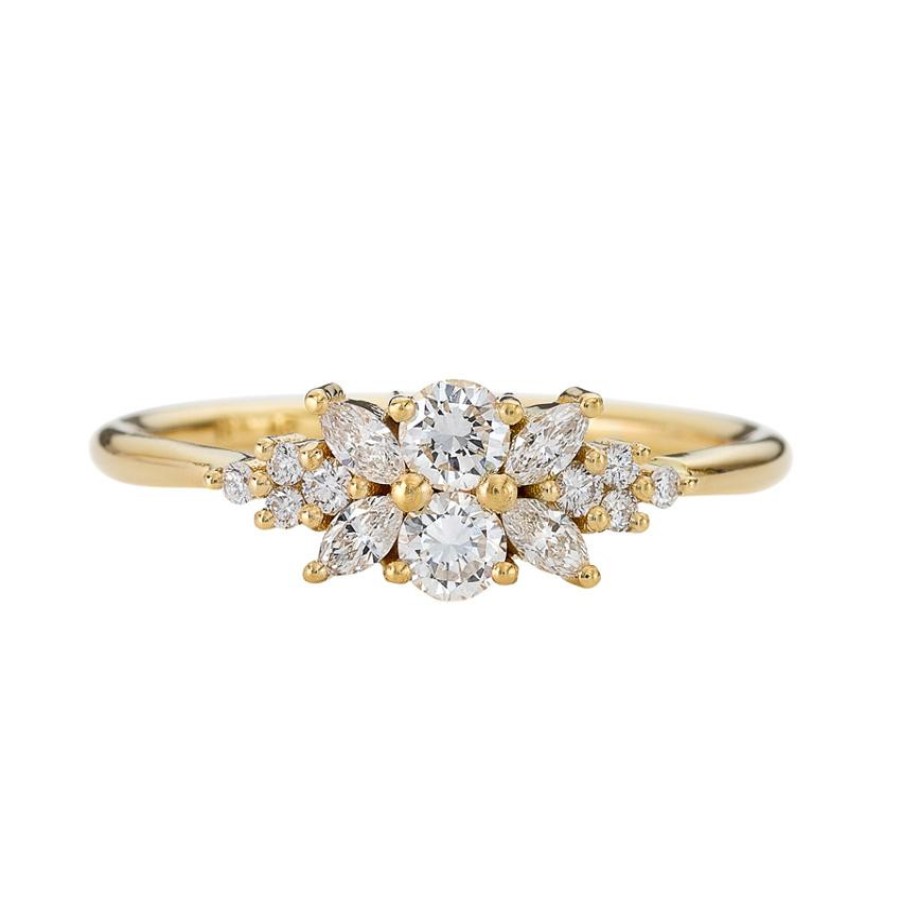 Rings Tomfoolery London | Engagement Ring With A Cluster Of Diamonds