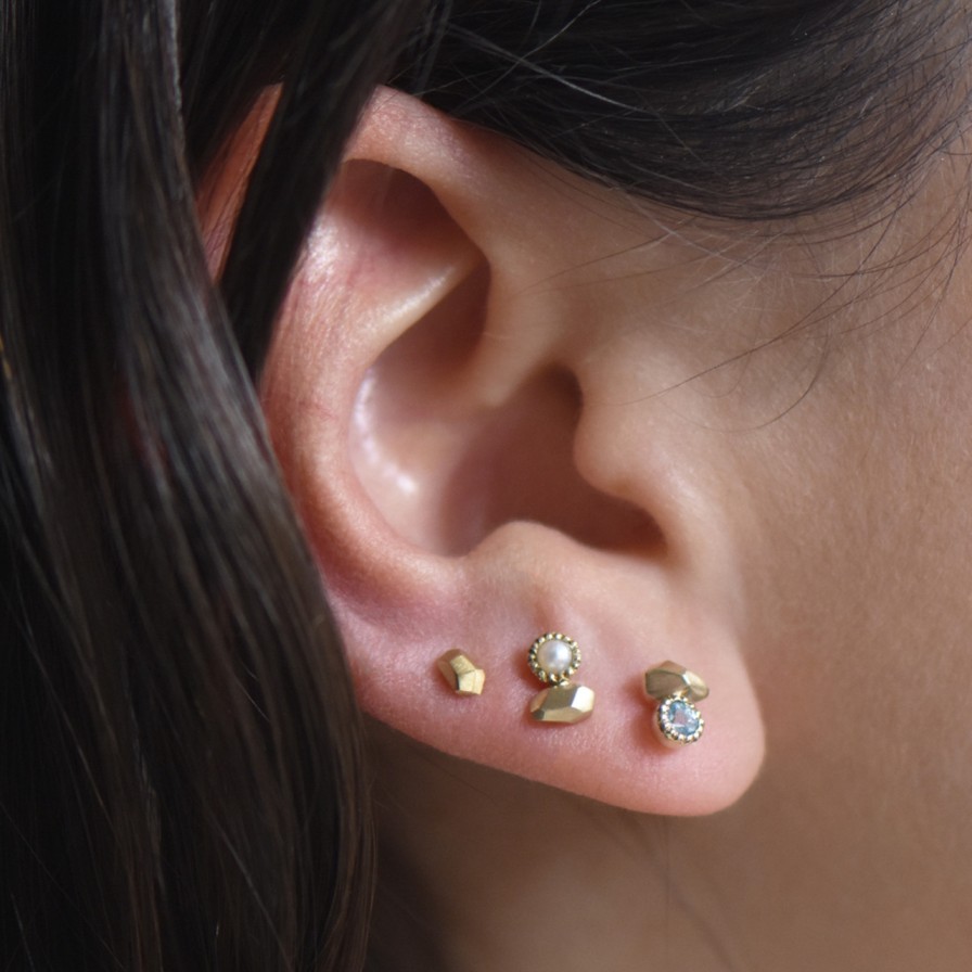 Earrings Tomfoolery London | Gea Duo Pearl Mini Studs