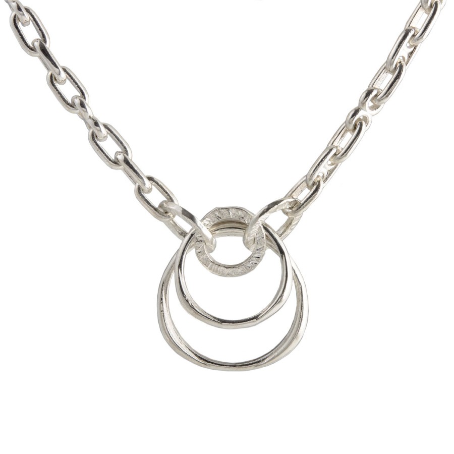 Necklaces Tomfoolery London | Silver Spinning Chain Pendant Necklace