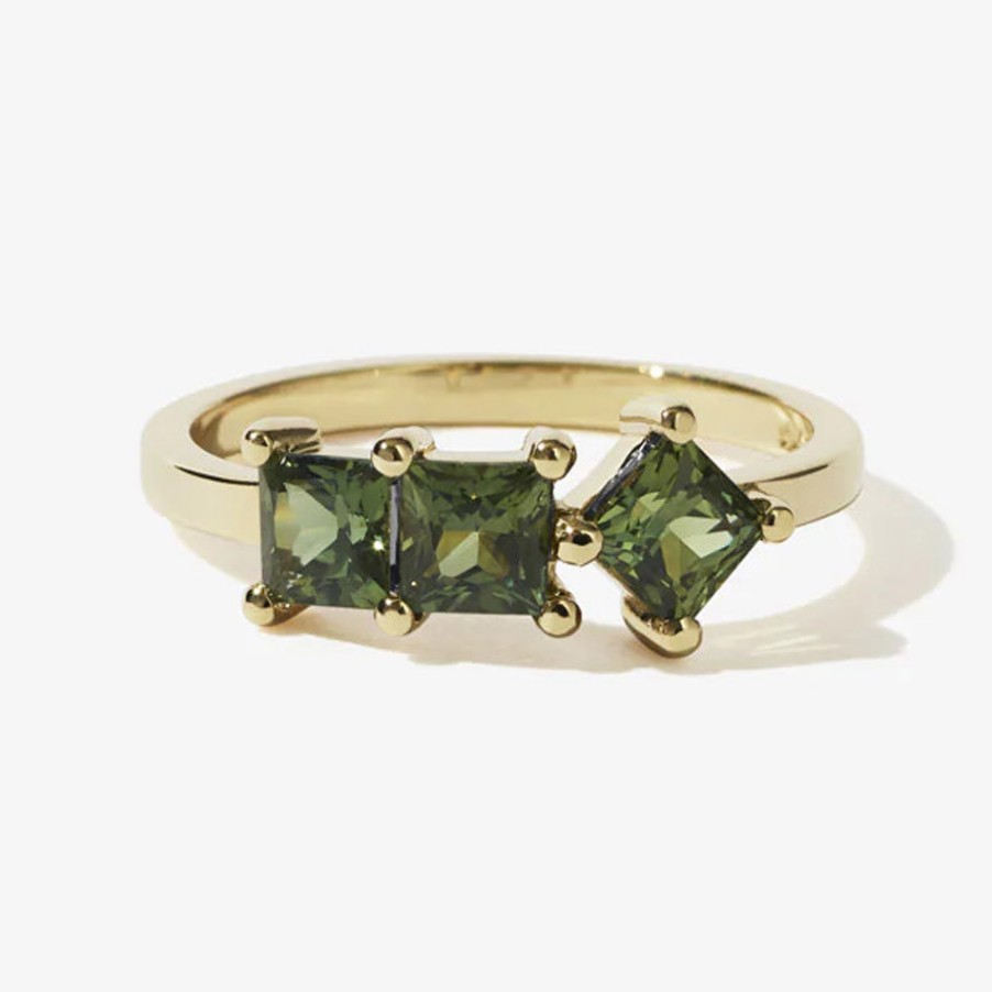 Rings Tomfoolery London | 14Ct Yellow Gold & Green Sapphire Imogen Ring