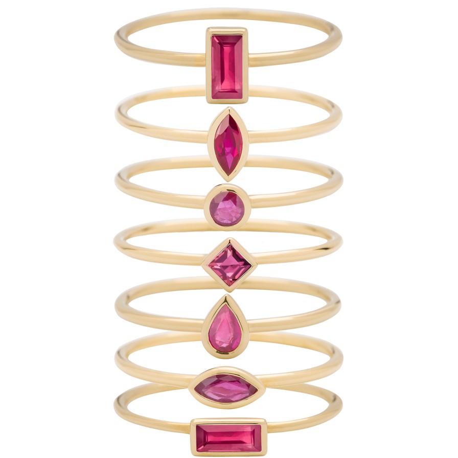 Rings Tomfoolery London | Ruby Stacking Rings