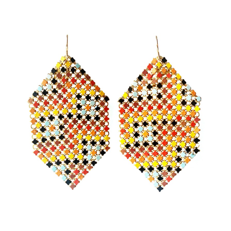 Earrings Tomfoolery London | Festival Mesh Drop Earrings