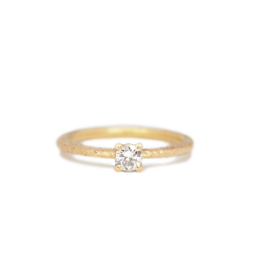 Rings Tomfoolery London | Una White Diamond Solitaire Ring