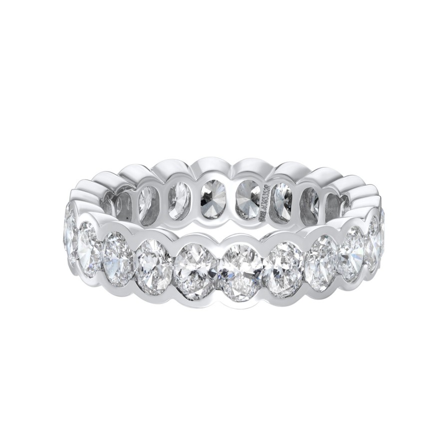 Rings Tomfoolery London | Oval Lab Diamond Semi Bezel Full Eternity Ring