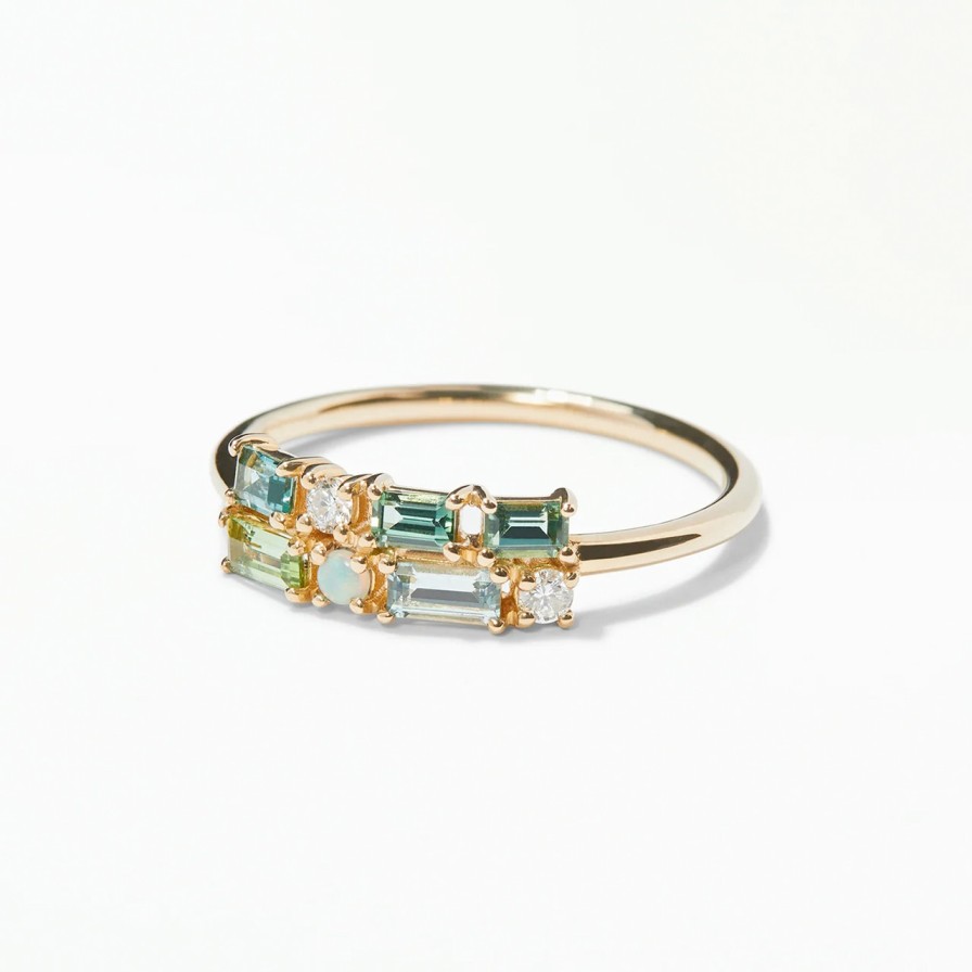 Rings Tomfoolery London | Tourmaline Brickwork Ring