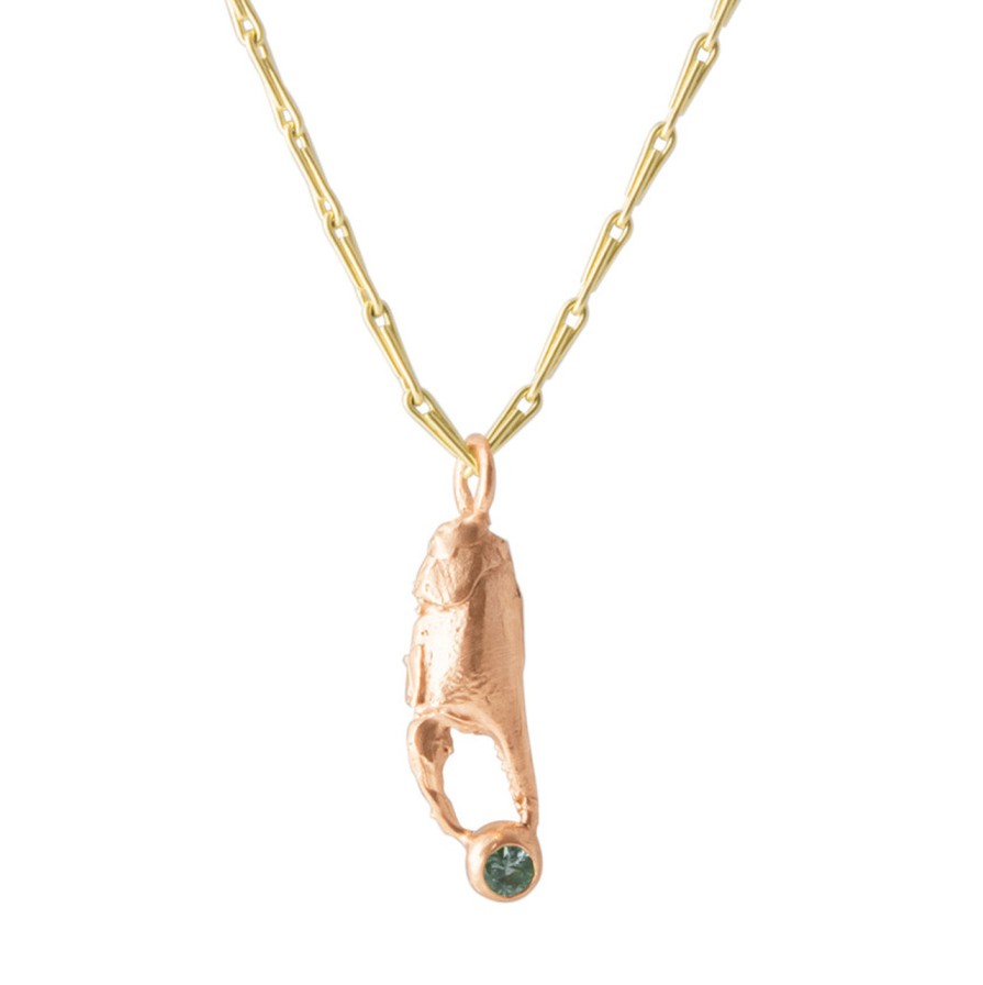 Necklaces Tomfoolery London | 9Ct Yellow Gold Claw Pendant