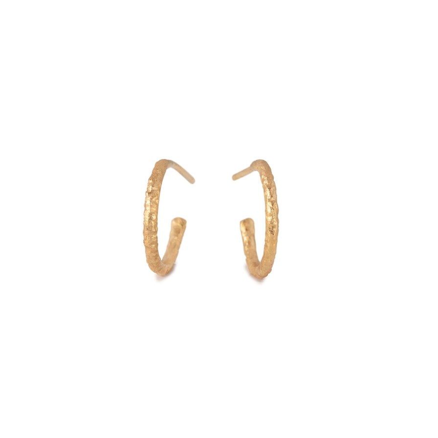 Earrings Tomfoolery London | Scattered Gold Hoops