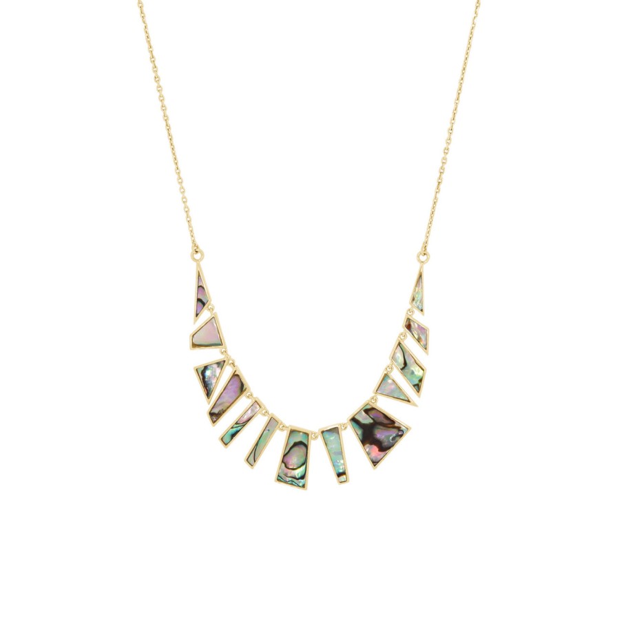 Necklaces Tomfoolery London | Tesserae Mother Of Pearl Midi Necklace