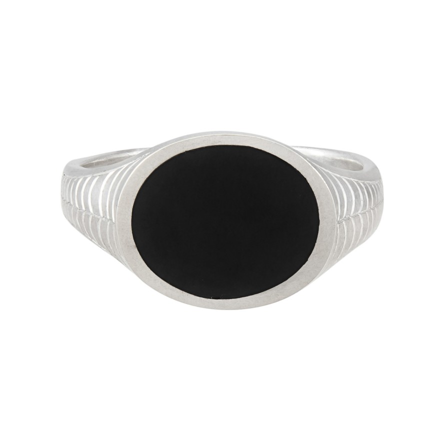 Rings Tomfoolery London | Silver Signet Onyx Ring