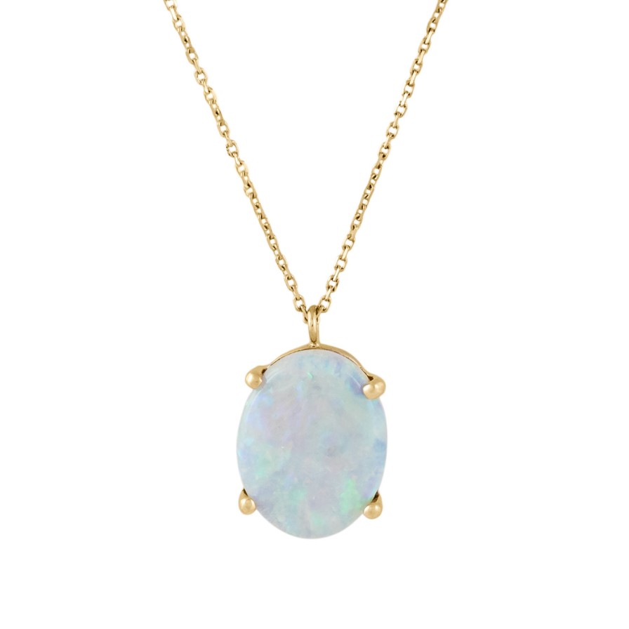 Necklaces Tomfoolery London | Limited Edition Large Opal Pendant Necklace