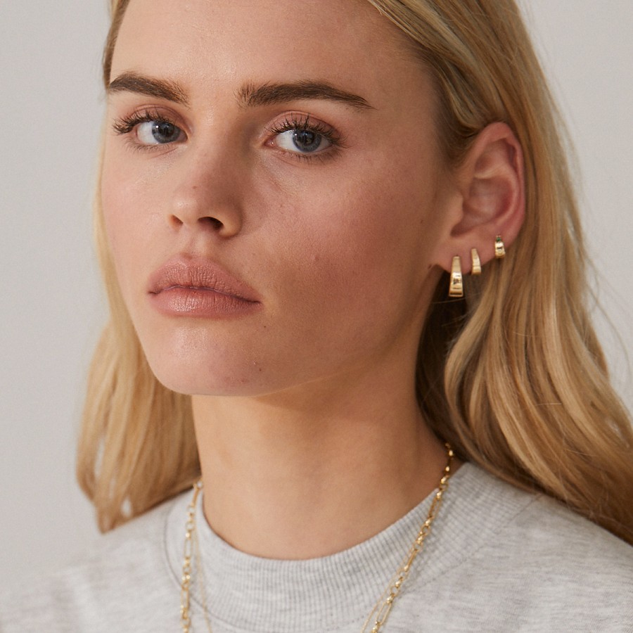 Earrings Tomfoolery London | Dala Milgrain Huggies