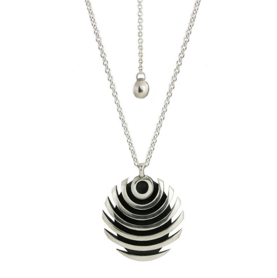 Necklaces Tomfoolery London | Silver Fish Button Necklace