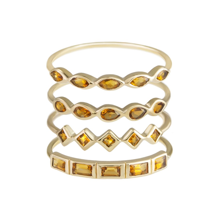 Rings Tomfoolery London | 5 Stone Citrine Ring