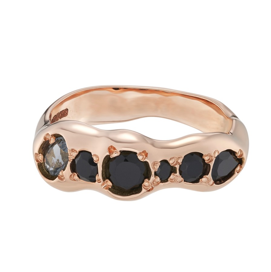 Rings Tomfoolery London | 14Ct Rose Gold & Spinel Polka Dot Band