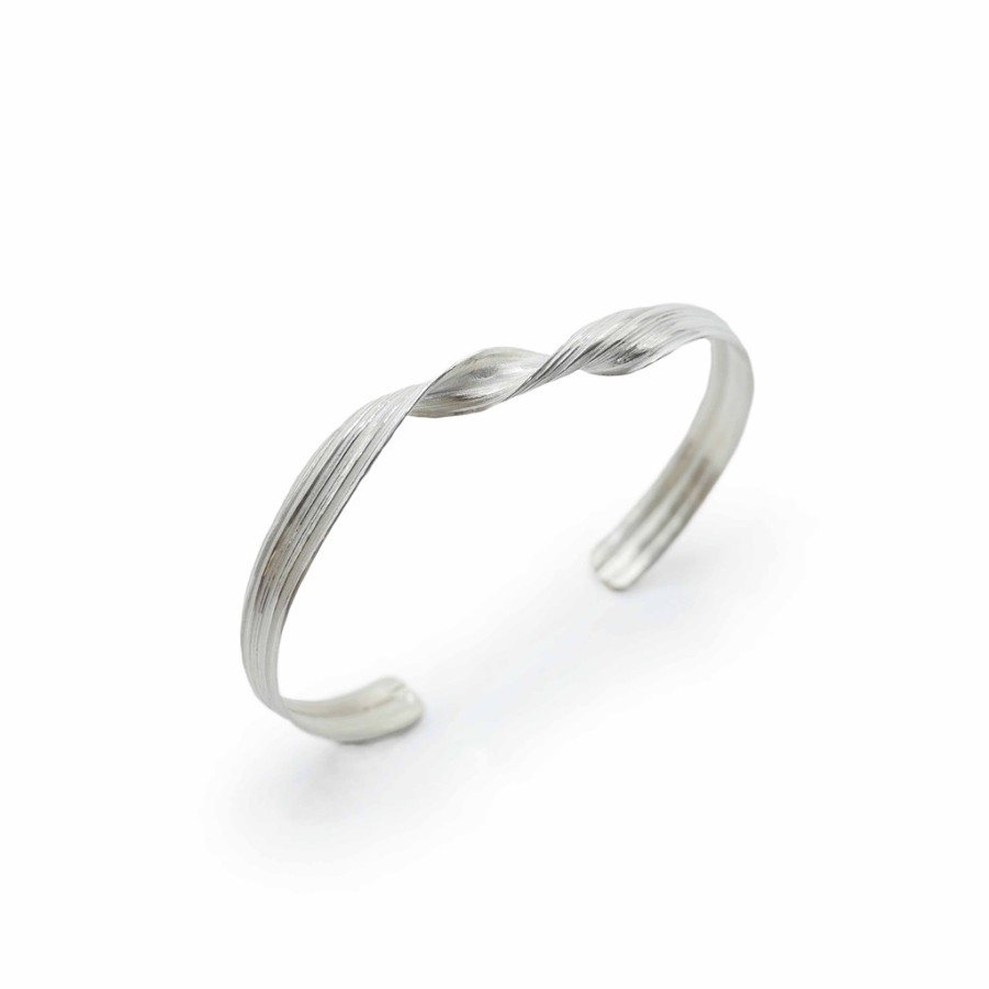 Bracelets Tomfoolery London | Silver Absolu 'Double Twist' Cuff