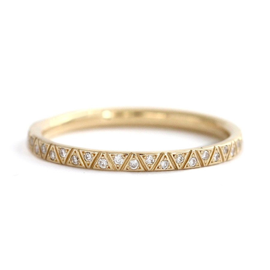 Rings Tomfoolery London | Engraved Diamond Eternity Band