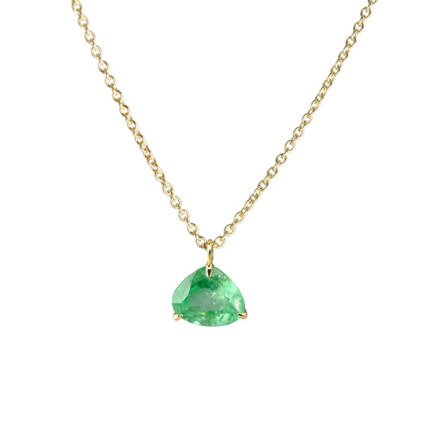 Necklaces Tomfoolery London | Emerald Pear Pendant