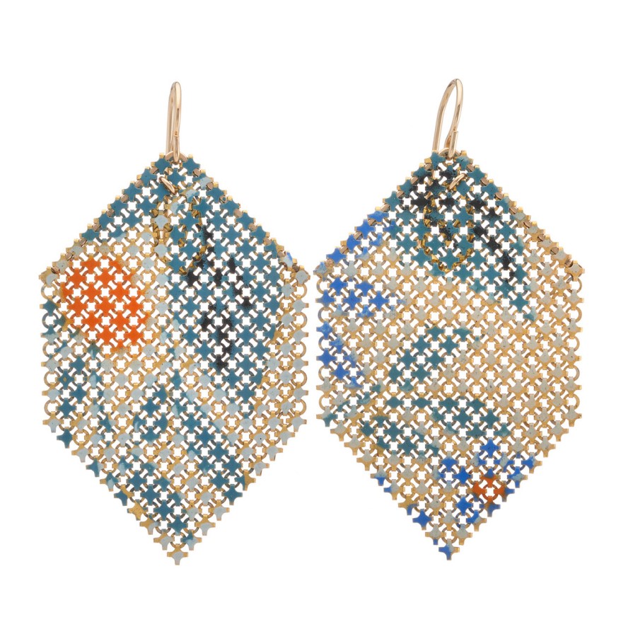 Earrings Tomfoolery London | Bluebird N 1 Mesh Drop Earrings