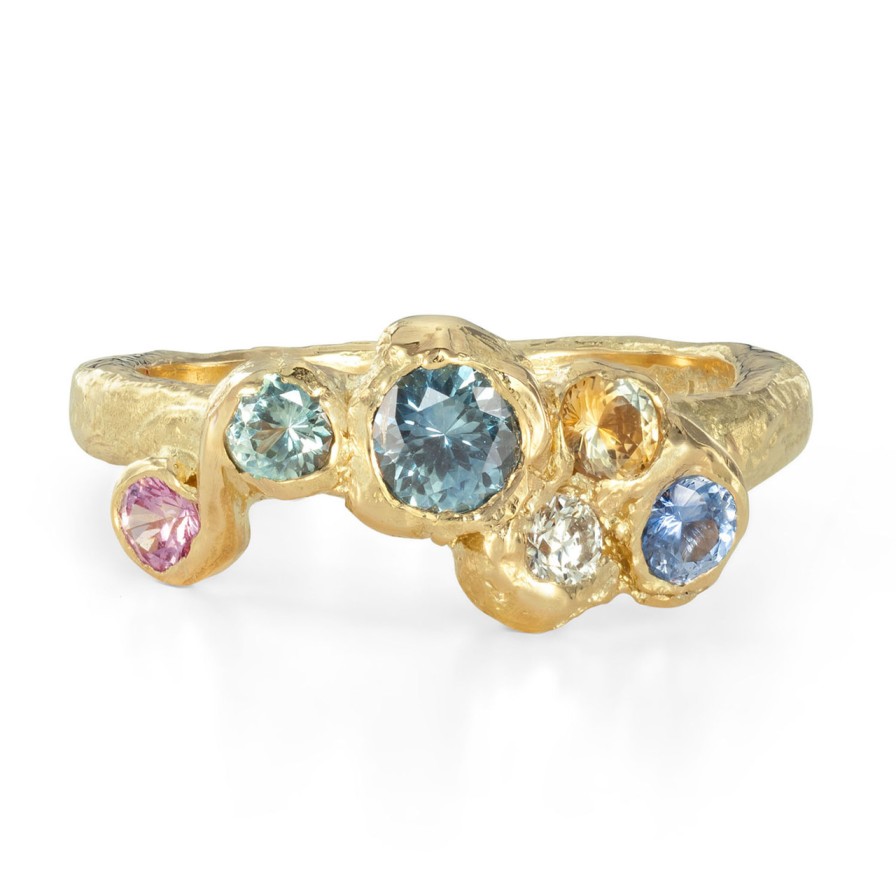 Rings Tomfoolery London | Coastal Whorl Sapphire & Diamond Ring