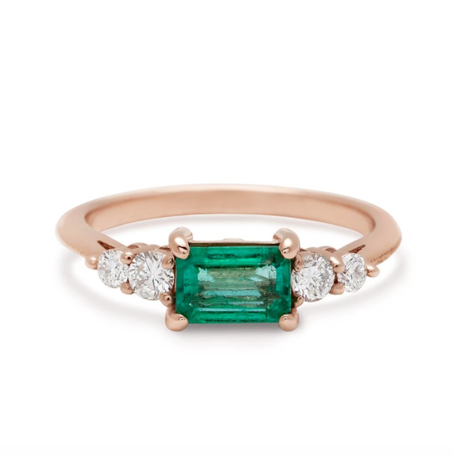 Rings Tomfoolery London | Bea Emerald Five Stone Ring