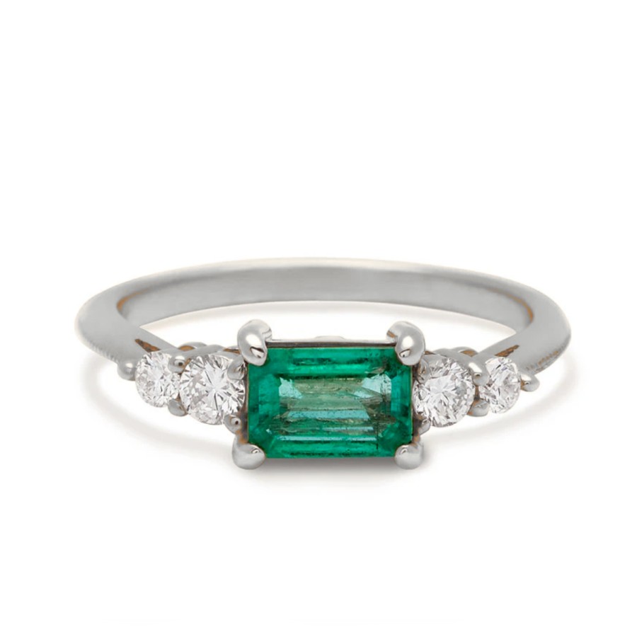 Rings Tomfoolery London | Bea Emerald Five Stone Ring