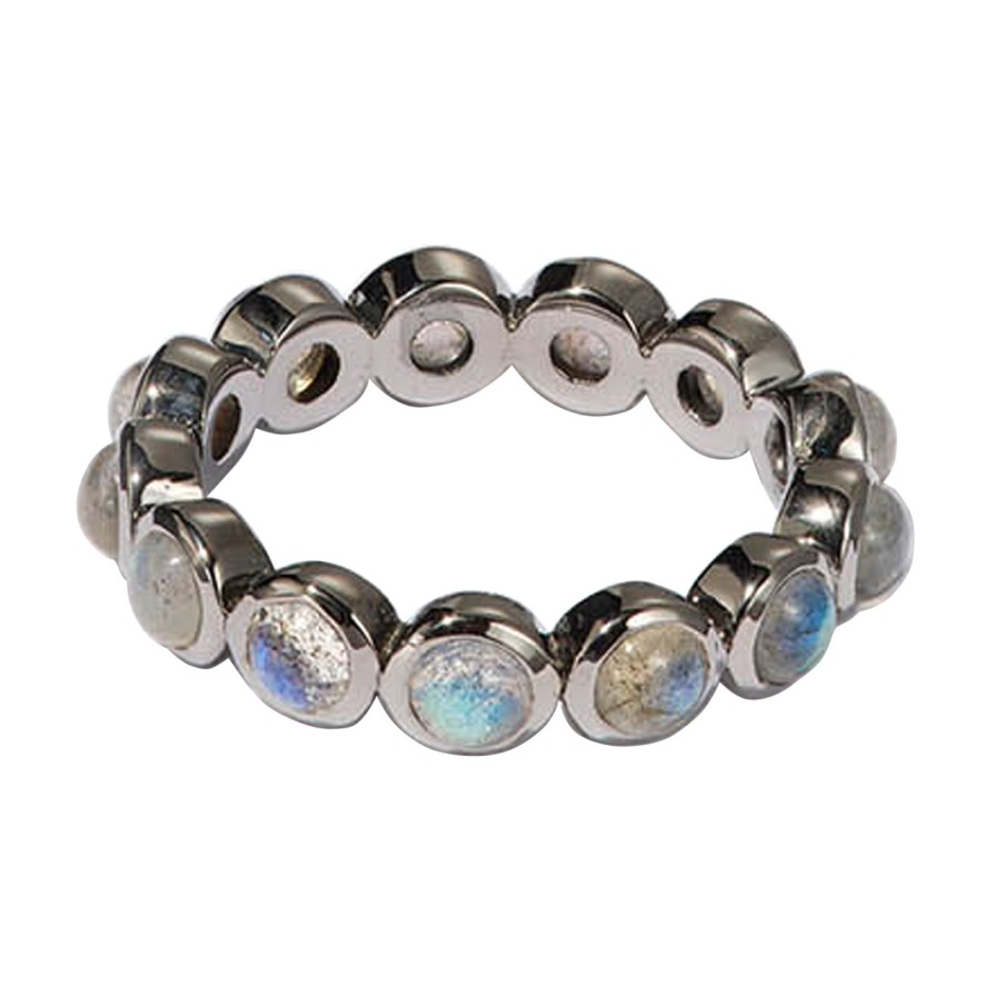 Rings Tomfoolery London | Labradorite Mini Dot Eternity Band