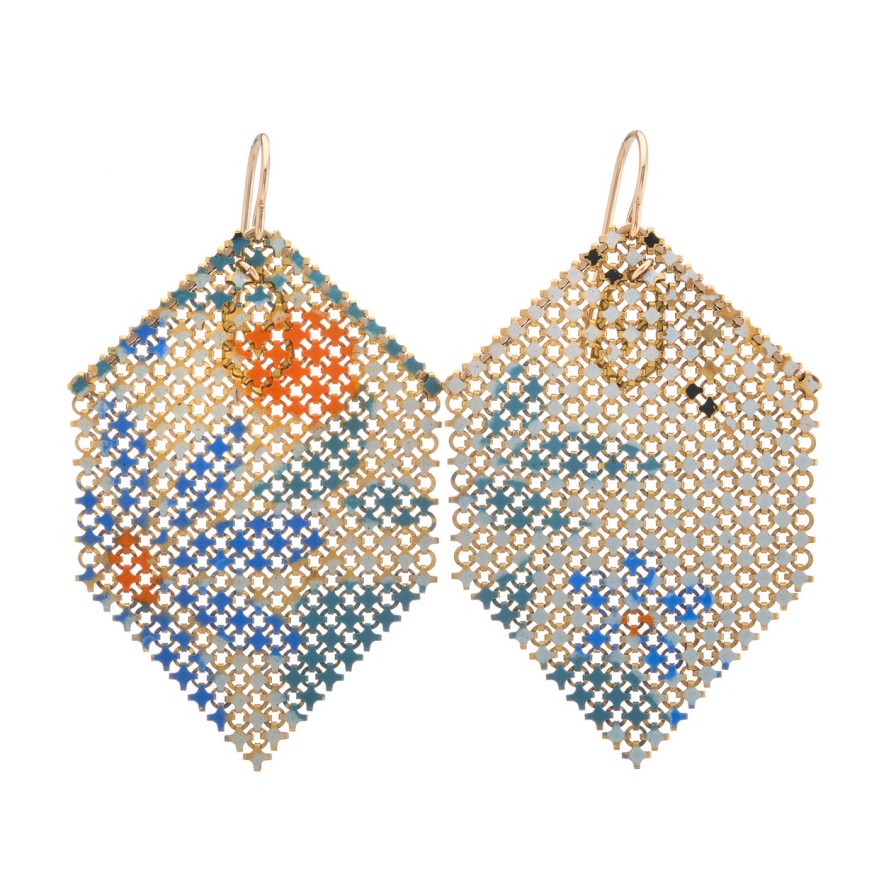 Earrings Tomfoolery London | Bluebird N 2 Mesh Drop Earrings