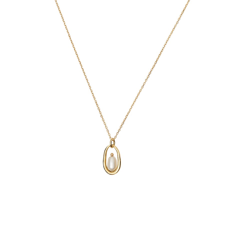 Necklaces Tomfoolery London | Pearl Droplet Necklace