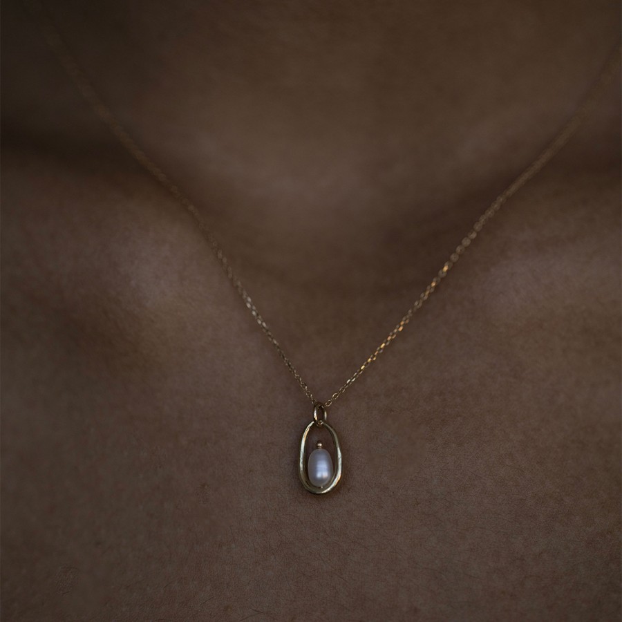 Necklaces Tomfoolery London | Pearl Droplet Necklace