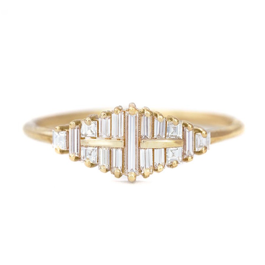 Rings Tomfoolery London | Baguette Cut Cluster Diamond Ring