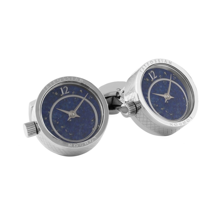 Cufflinks Tomfoolery London | Lapis Lazuli Prezioso Watch Cufflinks